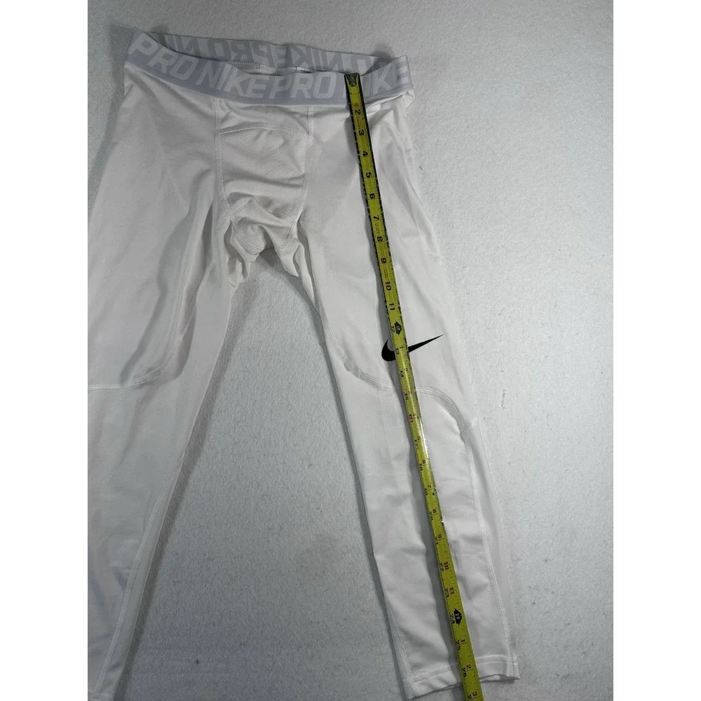Nike Pro Dri-FIT Compression Tights Men's Medium White Athletic Base Layers